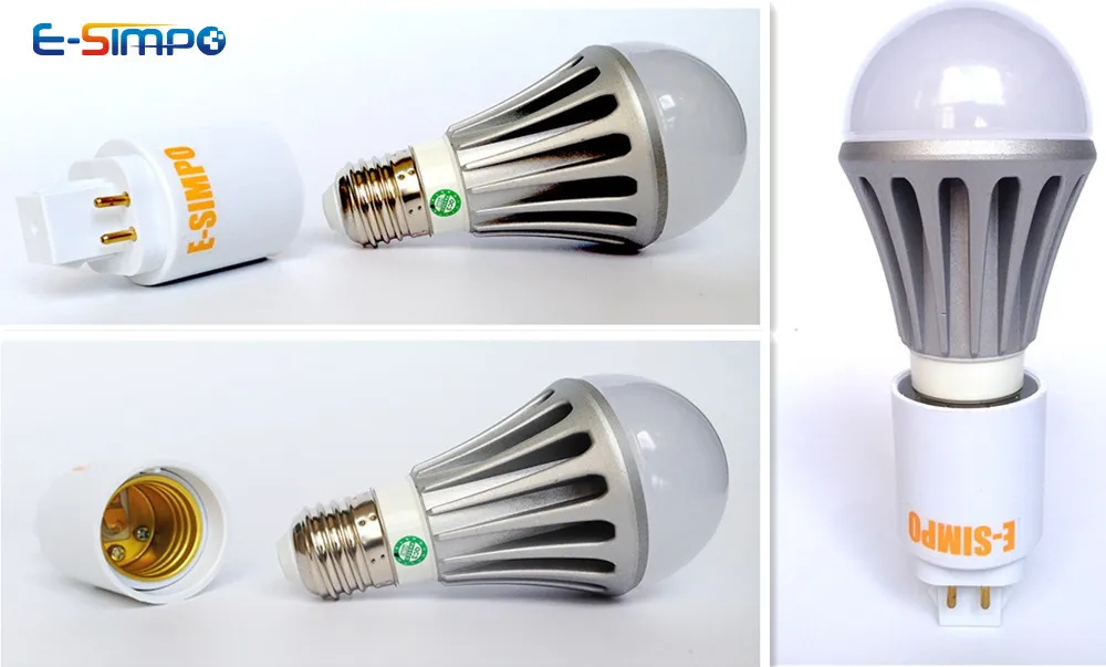 500 шт. GX24Q G24Q к E27 адаптер универсальный GX24Q-3 к E26 4Pin CFL к винту светодиодный держатель цоколя лампы нужен балласт