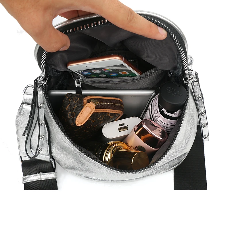 

2020 New Fashion Messenger Bags Women Bucket Shoulder Bag Leather Brand Handbags Design Quality Crossbody Bags With Chain