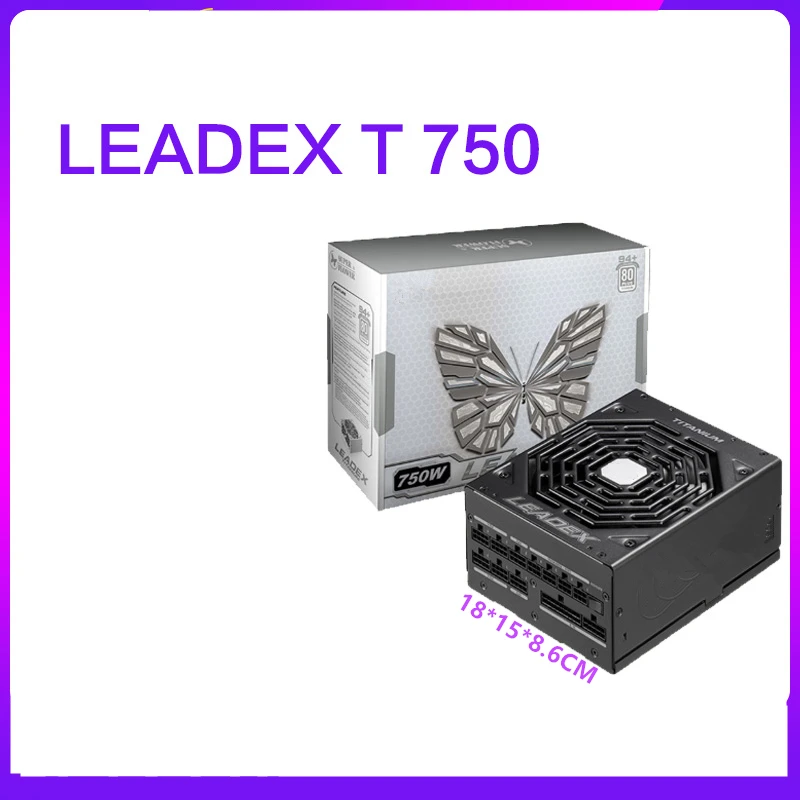 

New Original PSU For Super Flower Full Modular 80plus Titanium Silent Fan Rated 750W Peak 850W Power Supply Leadex T 750W