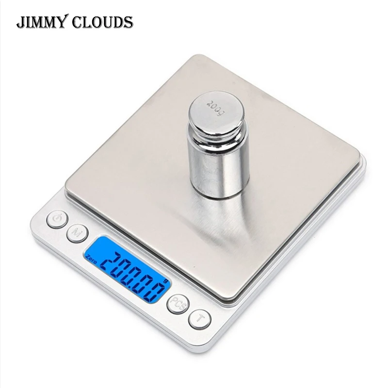 3000g/0.1g Electronic digital scales Balance scale 500g/0.01g  LCD digital personal jewelry Scale Mini gram scales Baking scale