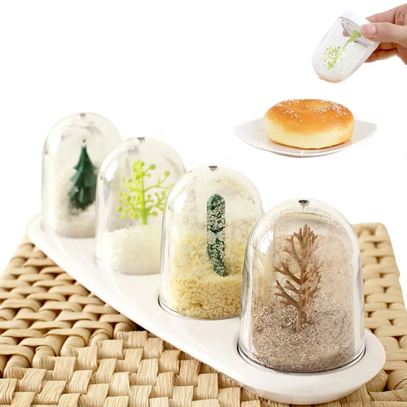 4 шт./компл. Творческий Four Seasons завод Животные приправ соль сахар перец шейкер