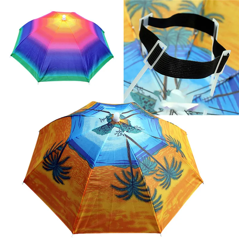 Adjustable Fishing Cap Umbrella Hat Hiking Beach Camping Headwear Head Hats Camouflage Foldable Sunscreen Shade | Спорт и