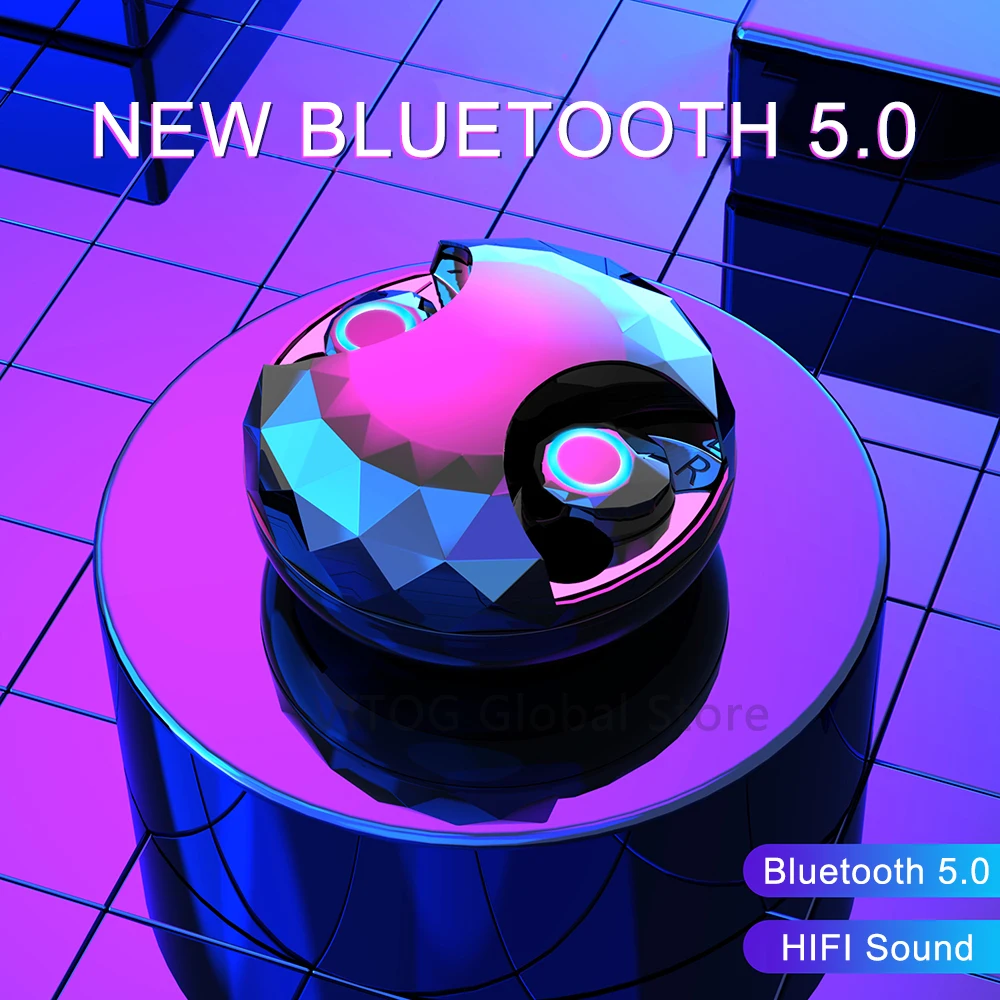Беспроводные наушники TWS IPX5 водонепроницаемые Bluetooth 8D HiFi спортивные