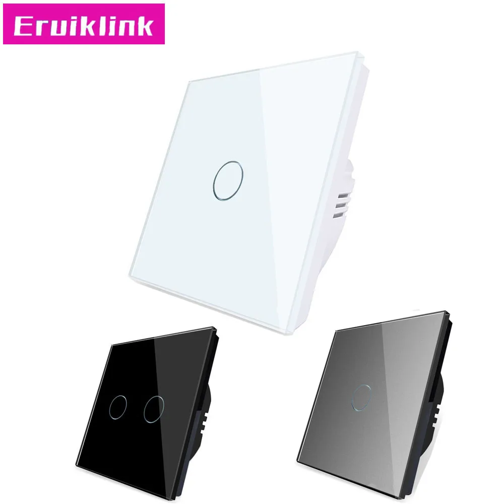 Стандарт ЕС/Великобритании сенсорный выключатель 1/2/3 банда 1 способ хрустального