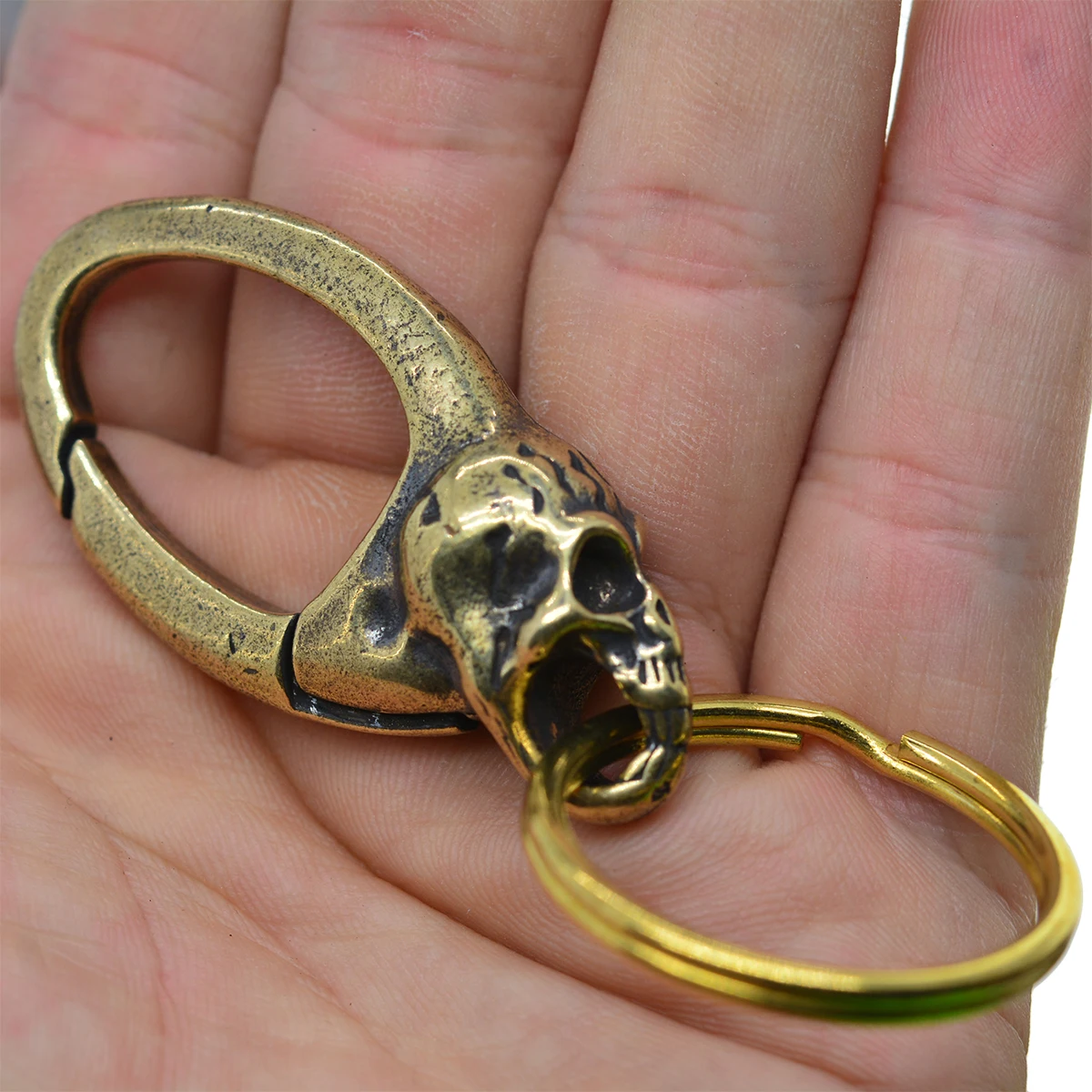 Ручная работа Весенняя оснастка овальная голова необработанная латунь японский