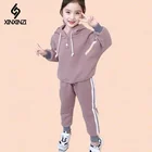 Новинка 2022, осенний спортивный костюм для девочек, модный детский комплект с длинным рукавом разных стилей, спортивная одежда, удобная детская одежда для девочек
