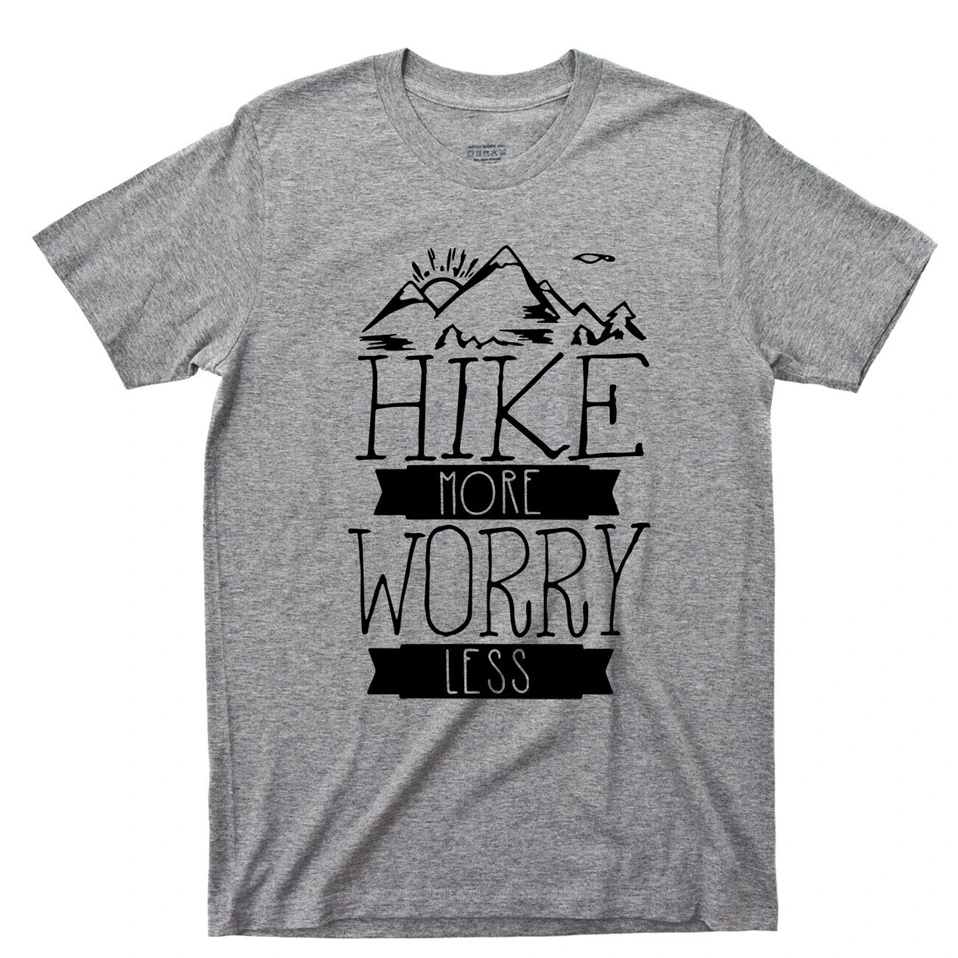 Hike More Worry Less футболка на открытом воздухе кемпинг Appalachian Trail Йеллоустоун