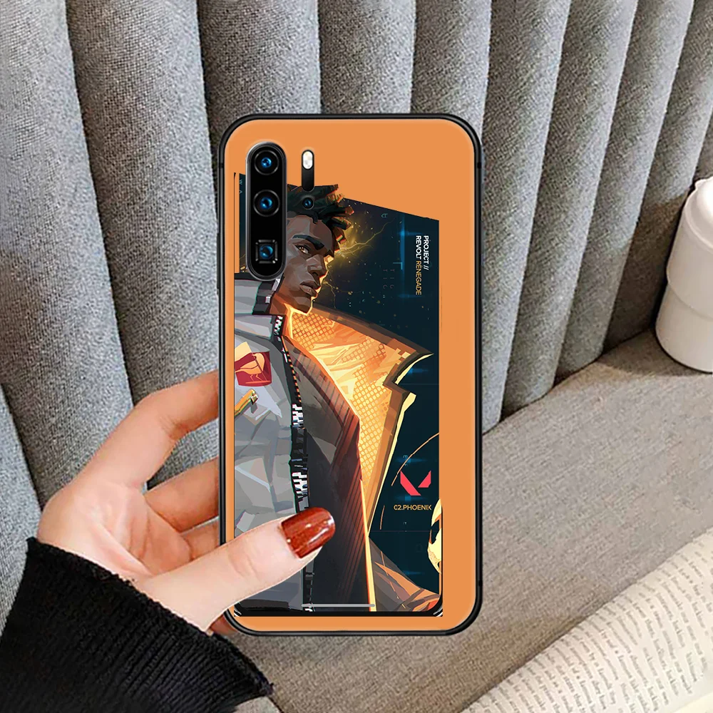 

Popular Shooting Game Valorant Phone case cover For Huawei P Mate Smart 10 20 30 40 Lite Z 2019 Pro black black shell soft coque
