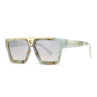 classic luxury brand designer square sunglasses women men fashion oversized vintage popular travel sun glasses shades uv400
