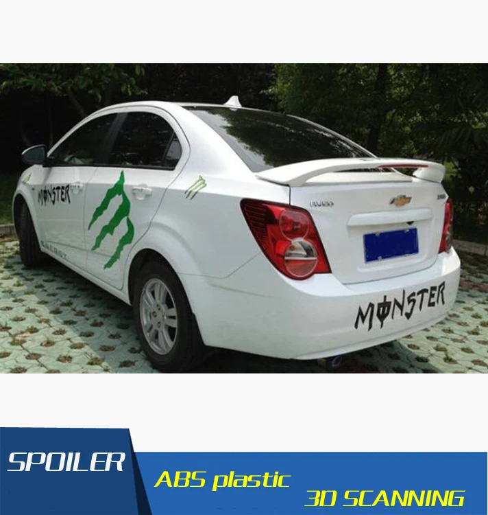 Спойлер для заднего крыла автомобиля Aveo из АБС пластика Праймер цветной задний