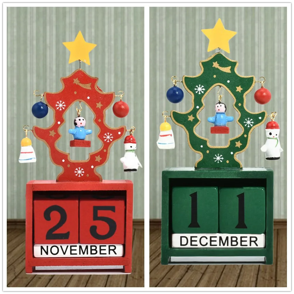 1 шт. деревянный календарь Рождественский вечный стол сделай сам деревянные