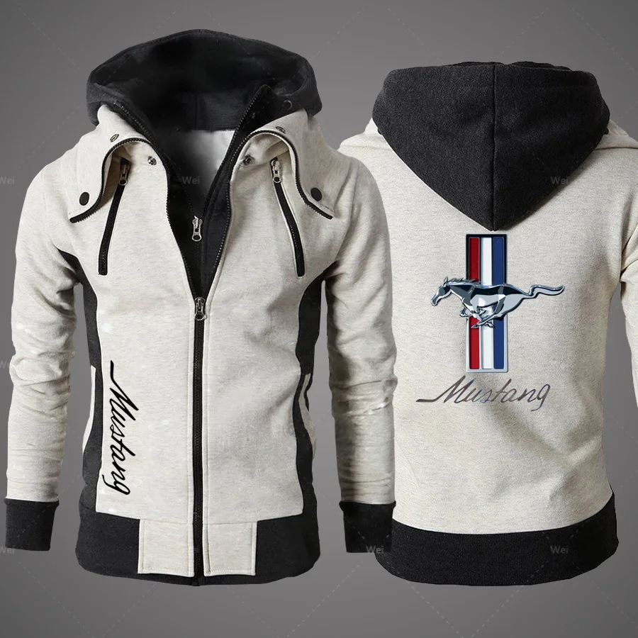 

2021 New Mustang Men's Clothing Outdoor Sweatshirts Casual Male Jackets Fleece Warm Hoodies Quality SportWear Harajuku Outwear