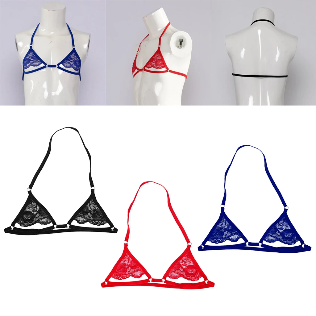 Мужской бюстгальтер нижнее белье Бралетт гладкий кружевной без косточек топ