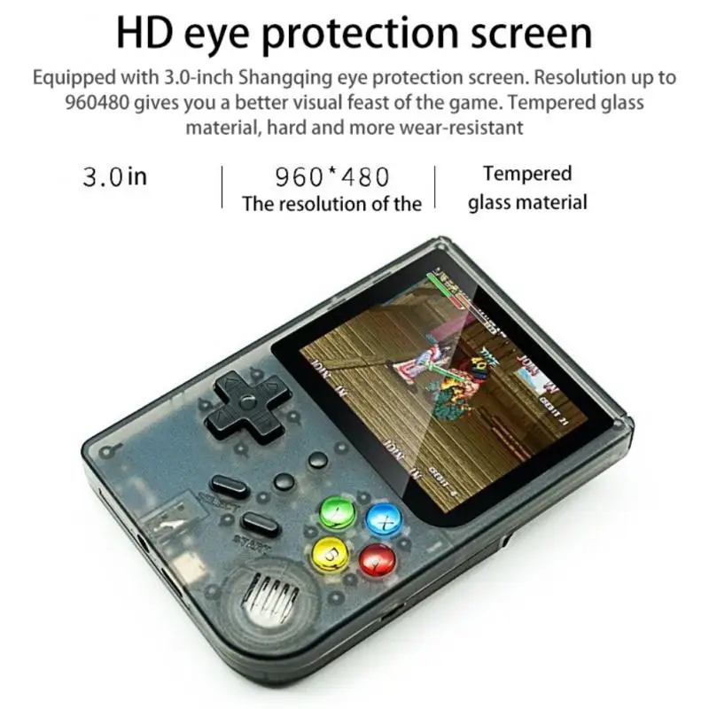 

Double System Linux Retro Video Game Console 3.0 inch IPS Screen Portable Handheld Game Player RG300 48GB TF 12000 Classic Games