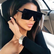 New Square Sunglasses Women Oversized And Luxurious 2022 Fashion Luxury Brand Personlity Gradient Leopard Gafas UV400