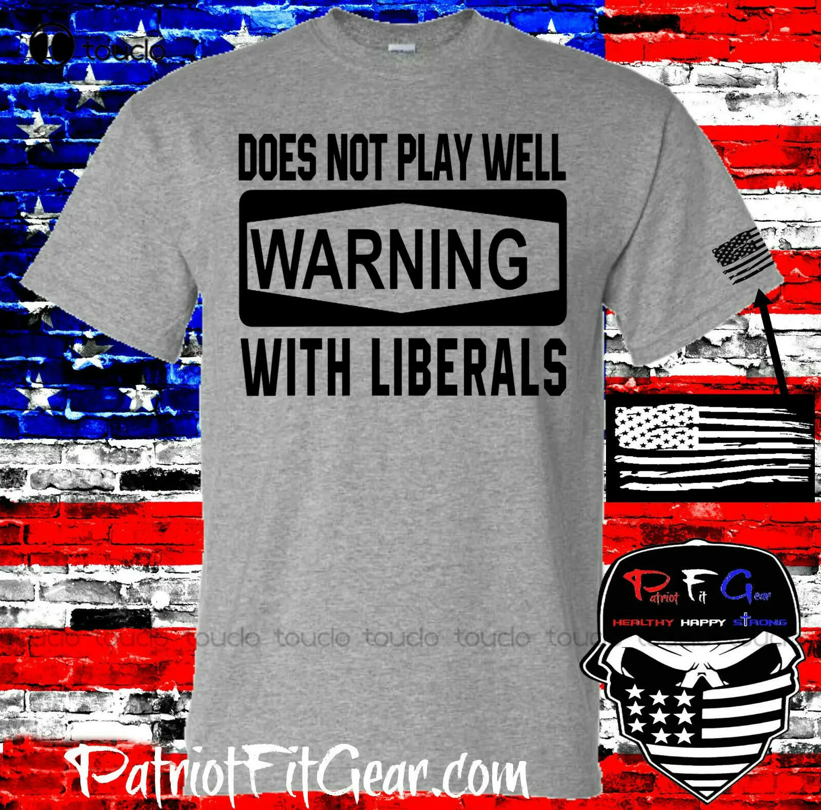 

Новая футболка с надписью «предупреждение о том, что не играют хорошо с Liberals Liberalism Is A болезни лефтард» хлопковая Футболка модная забавная Н...