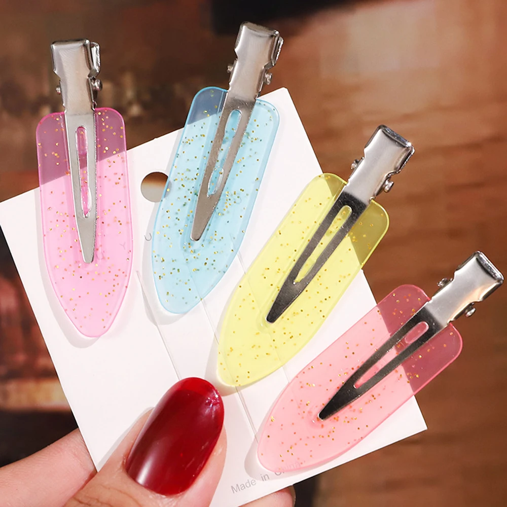 

1Pcs Seamless Hair Clips No Bend Barrettes No Crease Hairpin No Mark Pin Curl Clip Hairdressing Makeup Styling Bang Clip