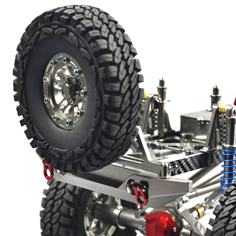 SCX10 CNC задний бампер бык бар с запасными шинами несущей скобы для Рок Гусеничный Rc