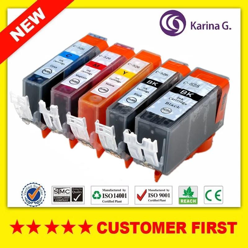 

Compatible for Canon PGI525 PGI-525 CLI-526 PGI 525 ink cartridge for Canon PIXMA IP4850 IP4950 IX6550 MG5150/MG5250/MG5350 etc.