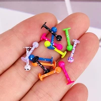 10pcslot candy color 16g tragus helix bar 3mm ball labret lip bar rings stud cartilage ear piercings body jewelry for women men
