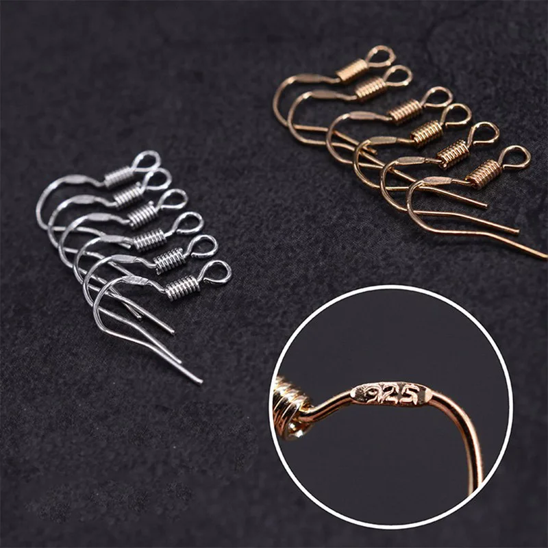 

100pcs/lot 925 Silver Copper 16x16mm Ear Wires Wholesale Earrings Hook for DIY Jewelry Earrings Making Supplies Accessories