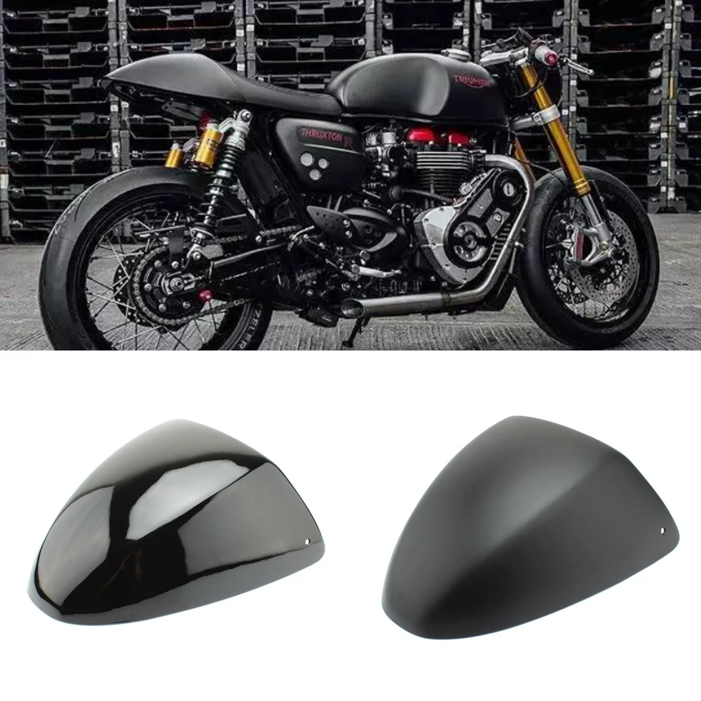 Глянцевый черный чехол из АБС пластика в ретро стиле для Кафе Racer заднее сиденье