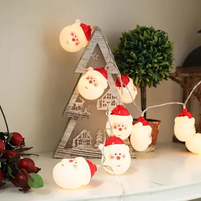 

2M 10 Led Snowman String Lights Christmas Santa Claus Lights Waterproof for Christmas Holidays Party Indoor Wall Decoration