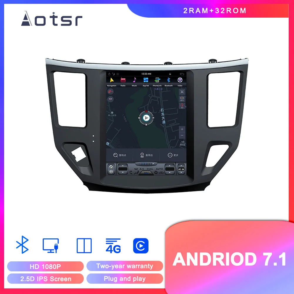 Android 7 1 экран в стиле Tesla для Nissan Pathfinder 2012 + автомобильный радио-плеер магнитофон