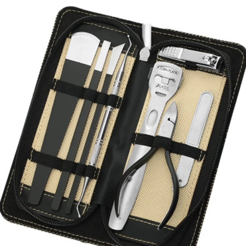 8 шт. Набор для стрижки ног Уход за ногтями педикюрных ножниц Пинцет нож набор