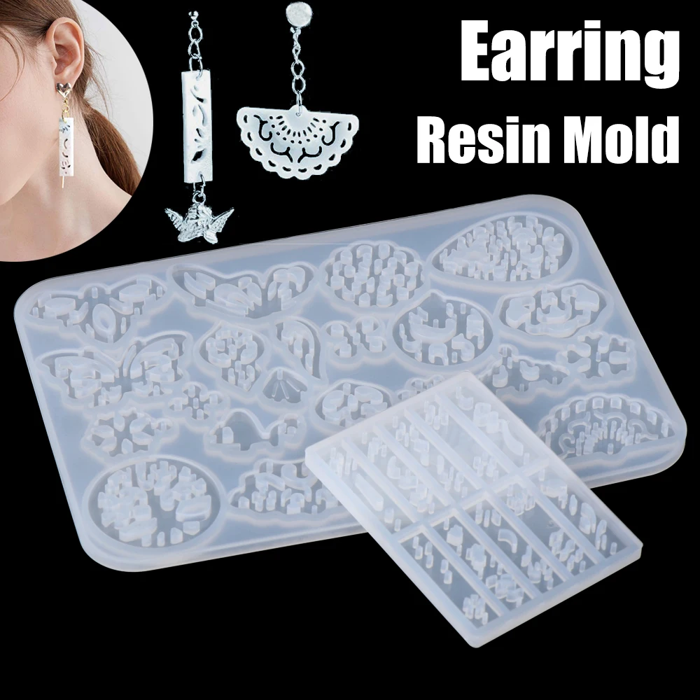 Форма для сережек шпильки волос формы УФ смолы искусственные силиконовая форма