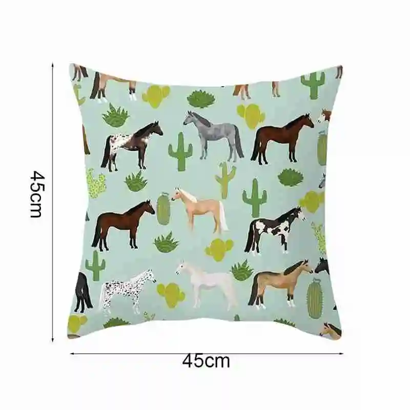 

Brand New Decorative Pillowcase Throw Pillow Case Peach Skin Printing Pillow Cover For Living Room Sofa 45*45cm