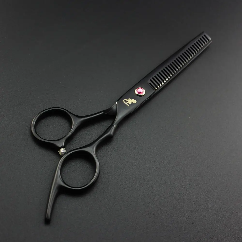 6 дюймов черные парикмахерские ножницы для резки филировочные профессиональные