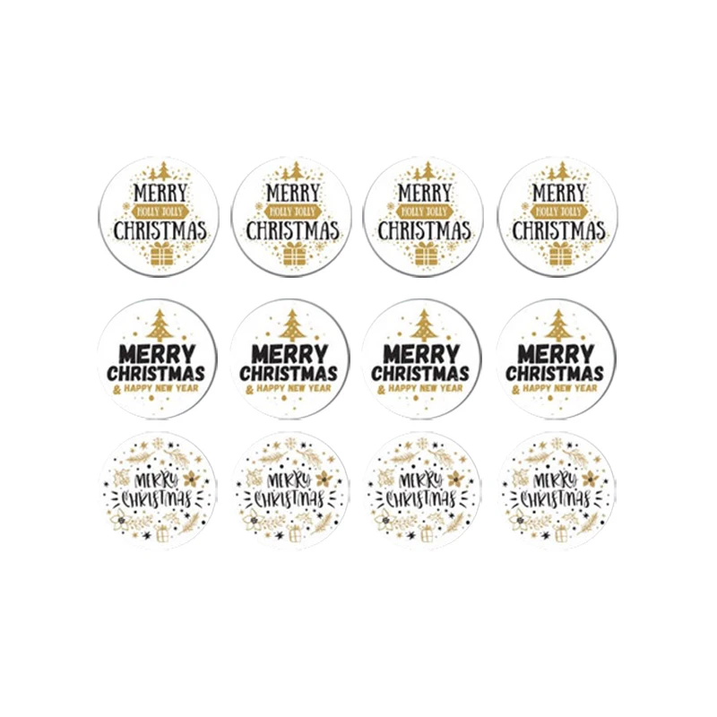 

Merry Christmas Activities, Round Stickers, Gift Box Seal Decoration 4CM