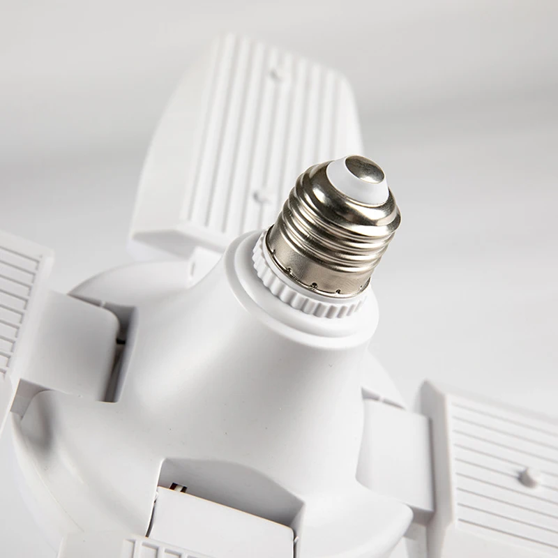 

2pcs/lot 60W High Bright E27 Base Deformable Four Blade Folding LED Bulb For Living Room Warehouse