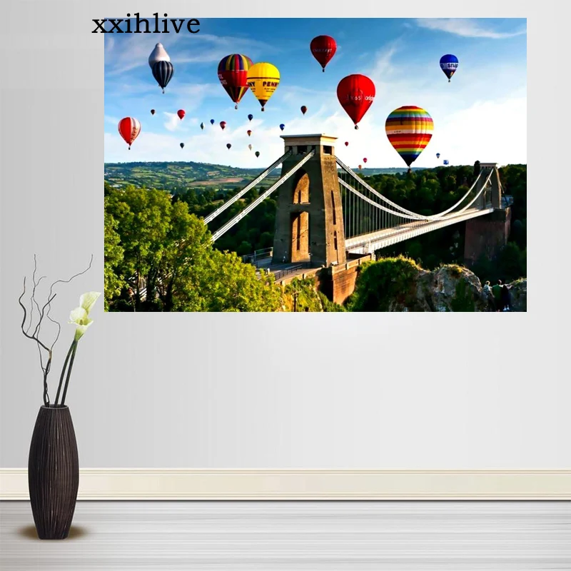 

Colorful Hot Air Balloon Posters Wall Art Decor Picture Modern Home Room Decoration Quality Canvas Painting More Size