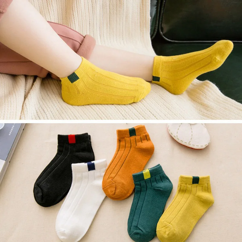 

5 Pairs Kids Socks Boys Striped Sock for School Children Fashion Sports Elastic Socks Spring Autumn Summer Breathable Soft Sock