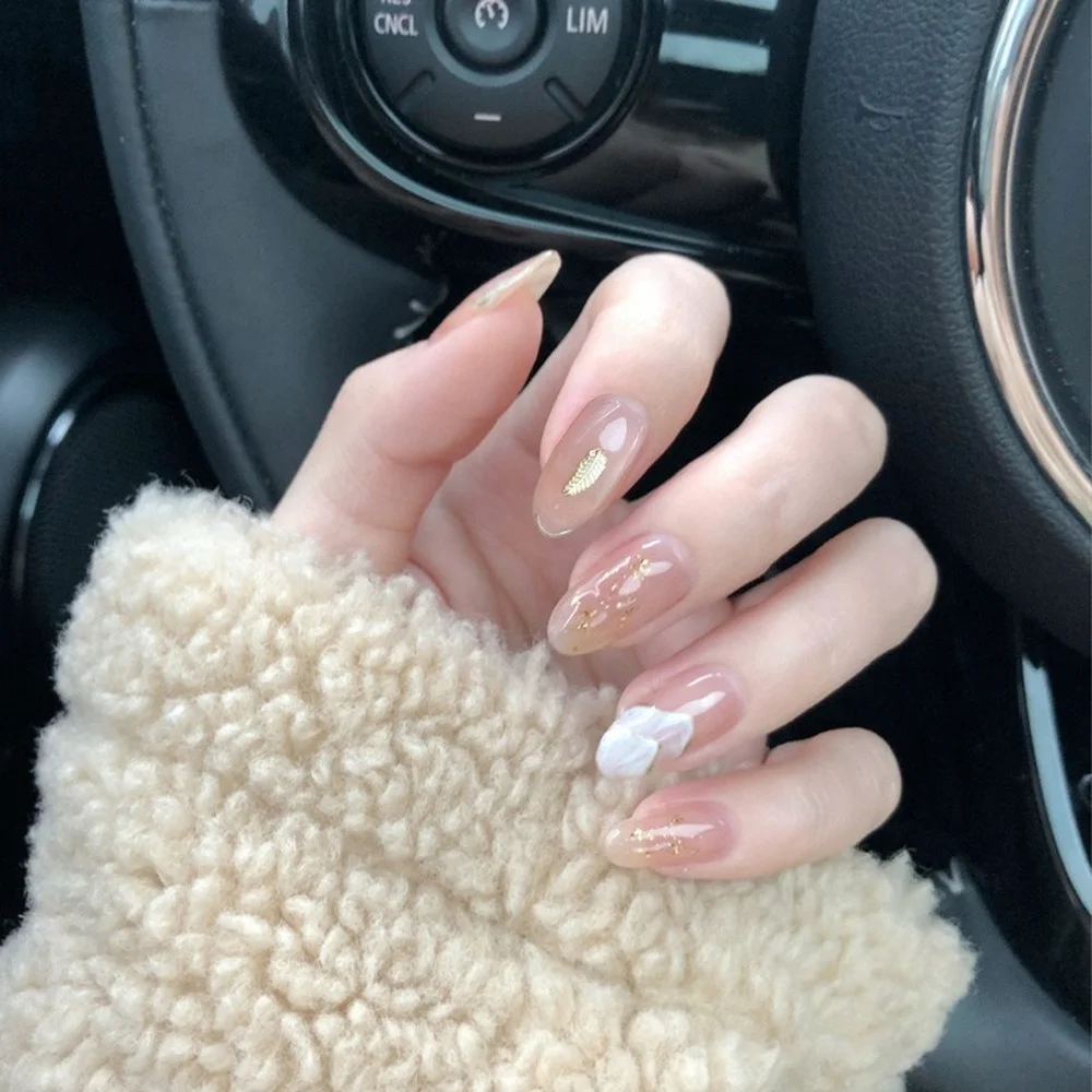 

Drop Ship Press on Nails with Glue Sticker Jelly Bean Paste Pile Drill Manicure Patch Removable Wearable Full Cover Fake Tips