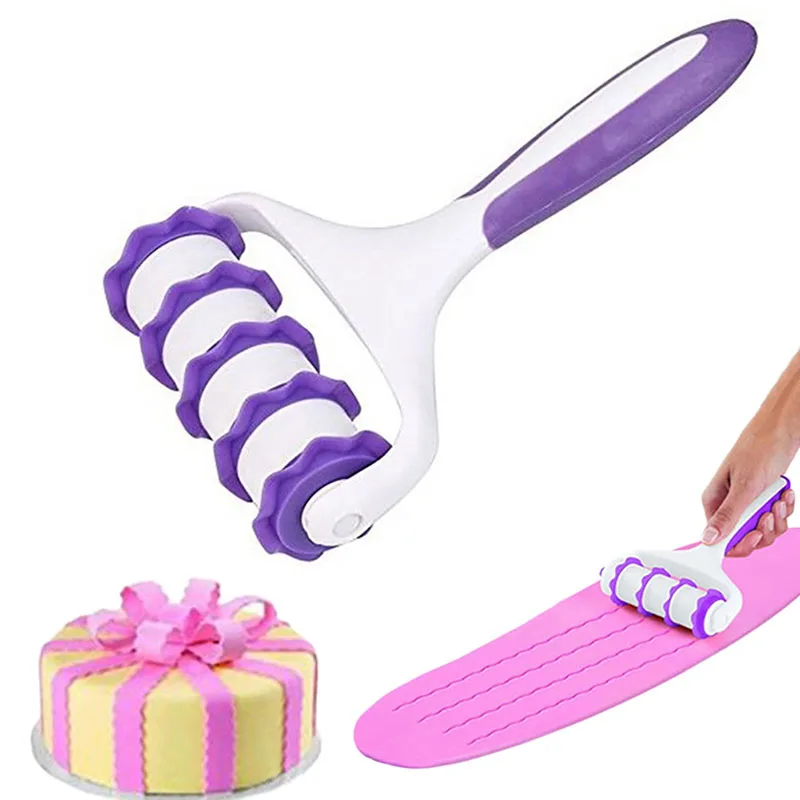 DIY помадка лента резак инструмент для сахарного ремесла торт Скалка тиснение в
