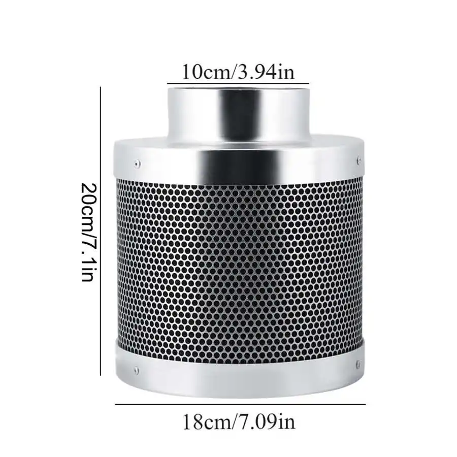 

Stainless steel Carbon Filters 4 Inch Hydroponics Keep Away Smell Carbon Filters Aquarium Fish Tank Pond Foam Sponge Filter