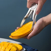 household mango splitter fruit peeler mango cutting knife stainless steel fruit peeling tool coring diced cool kitchen gadgets