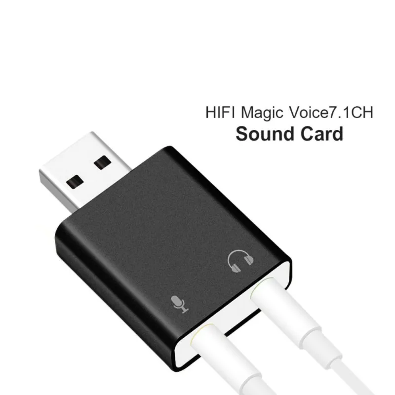 Внешняя звуковая карта типа C USB 3 5 до 7 1 мм стерео аудио адаптер для микрофона