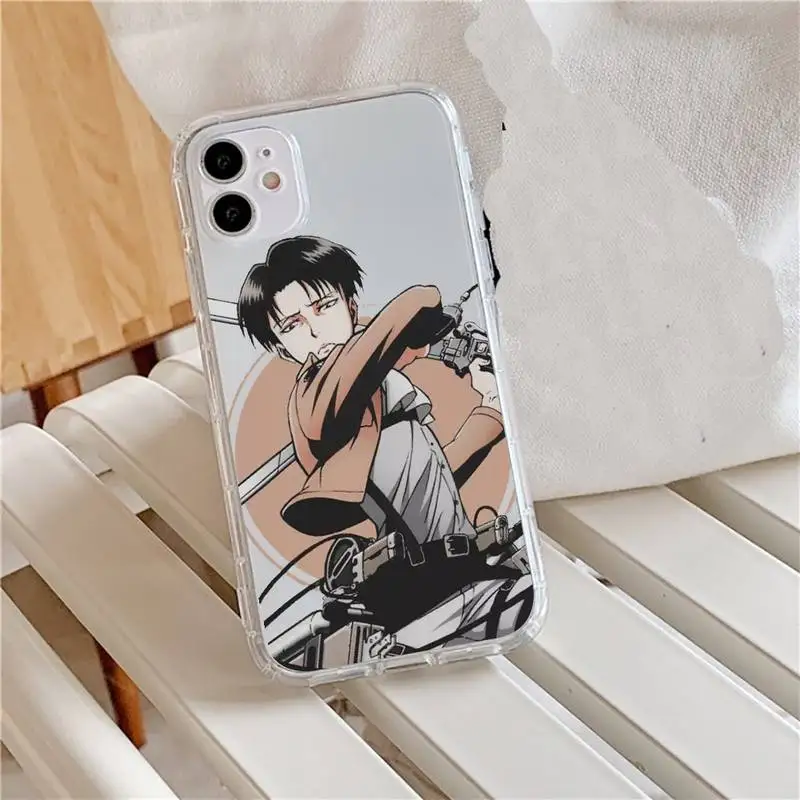 

Attack on titan Phone Case Transparent for iPhone 11 12 mini pro XS MAX 8 7 6 6S Plus X 5S SE 2020 XR