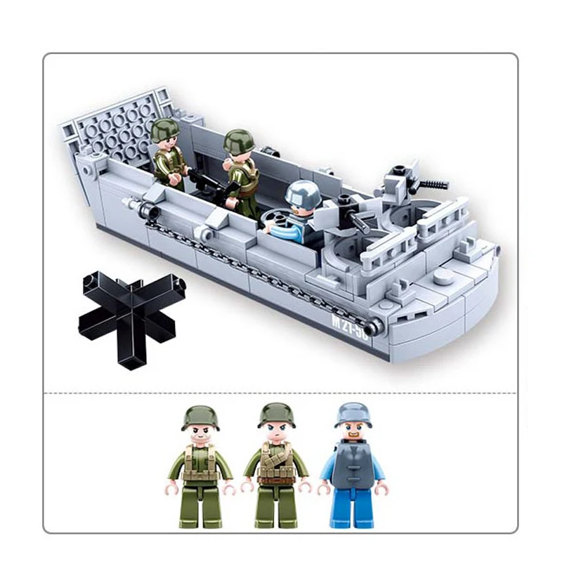 Конструктор SLUBAN WW II Американский военный корабль с посадкой морского флота