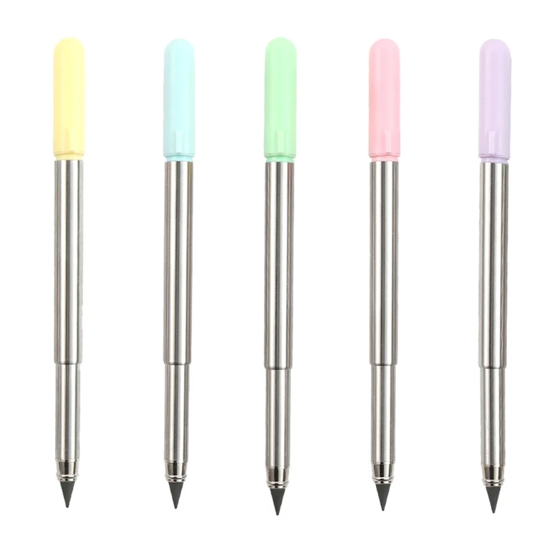 

Pocket Scalable Metal Inkless Pencil with Pen Cap Business Gift Pen Screw Pen Nib Artist Writing Drawing Supplies