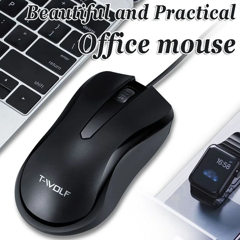 

Ergonomic USB Mouse Wired 1200 DPI Optical 3 Buttons Wired Gaming Mouse Office Mice For Laptops Desktop Computer Mouse