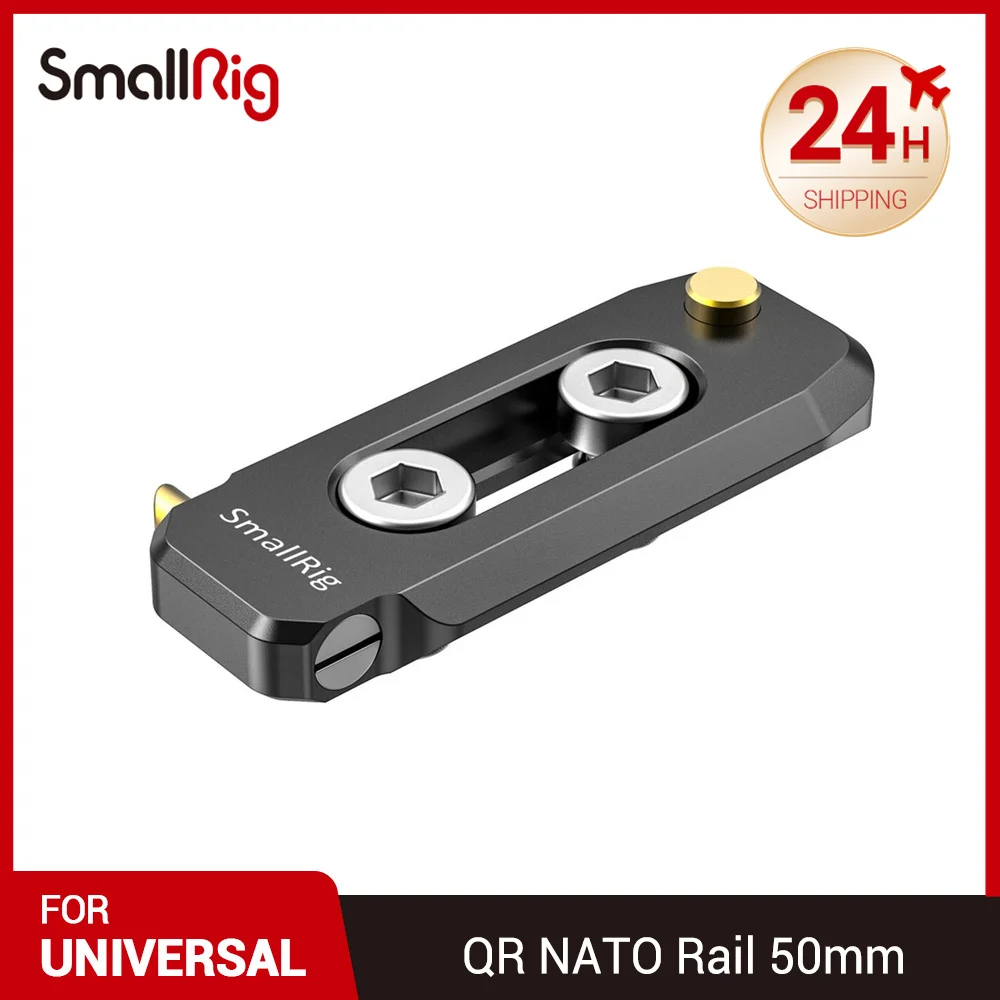 

SmallRig Quick Release Safty Camera Rig Low-profile NATO Rail 50mm Fr QR Nato Handle EVF Mount W/ safety pins on both ends 2468B