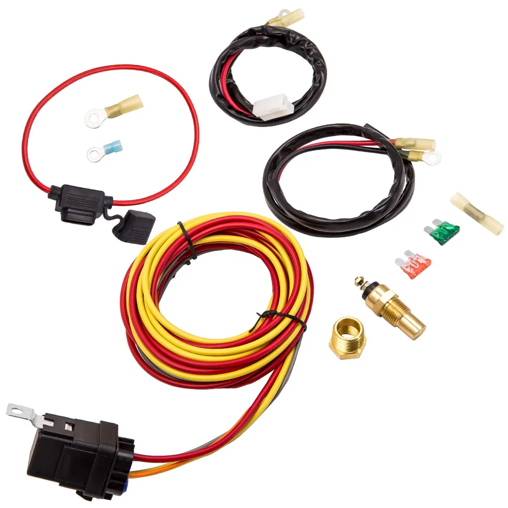 

Электропроводка для вентилятора, термостат, релейный адаптер, комплект 185 градусов, 12-дюймовые вентиляторы