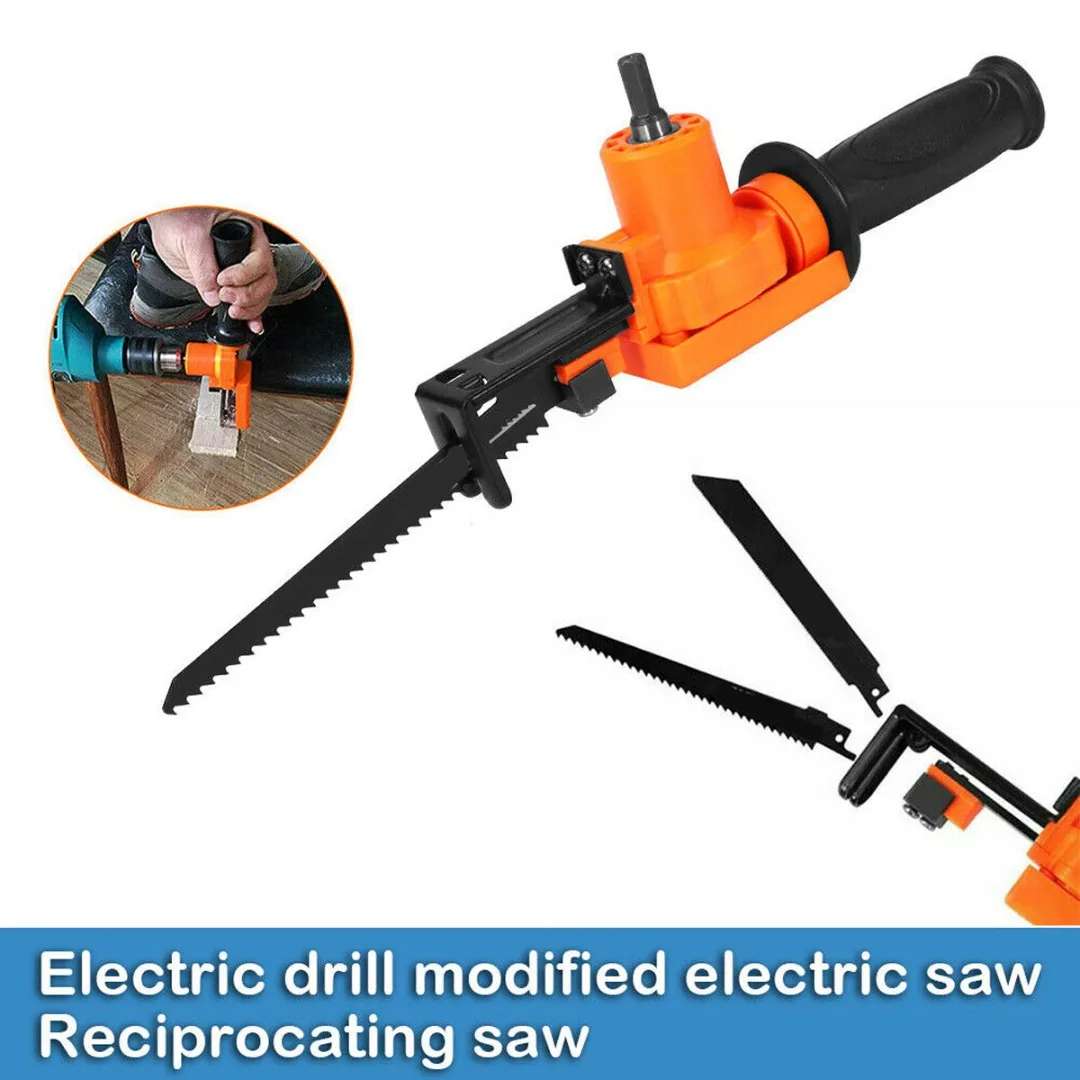 

DIY Home Modified Electric Saw Wood Metal Cutter Jig Saw Reciprocating Attachment Electric Drill Saber Saw Power Hand Tool Set