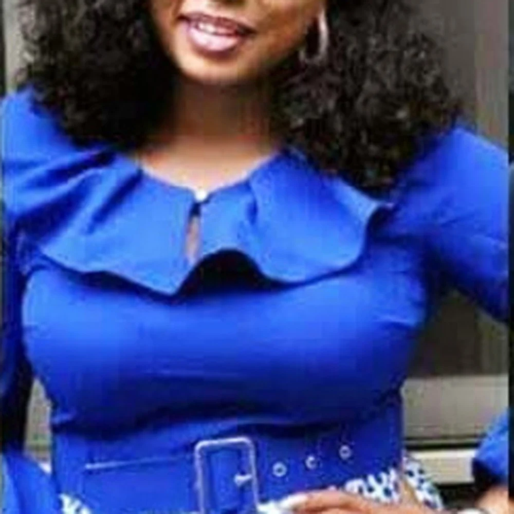 

Women Polka Dot Retro Bodycon Dress Elegant Office Ladies Fashion Sexy Plus Size L-3XL Black Vintage Dresses Flare Sleeve Female