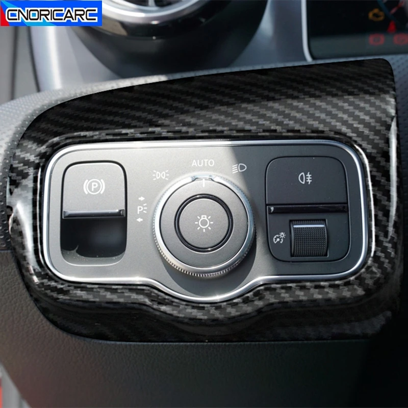 

Car Accessories Headlight Switch Control Decoration Cover For Mercedes Benz A Class W177 CLA 2019-2021 Air Vent Trim Decals